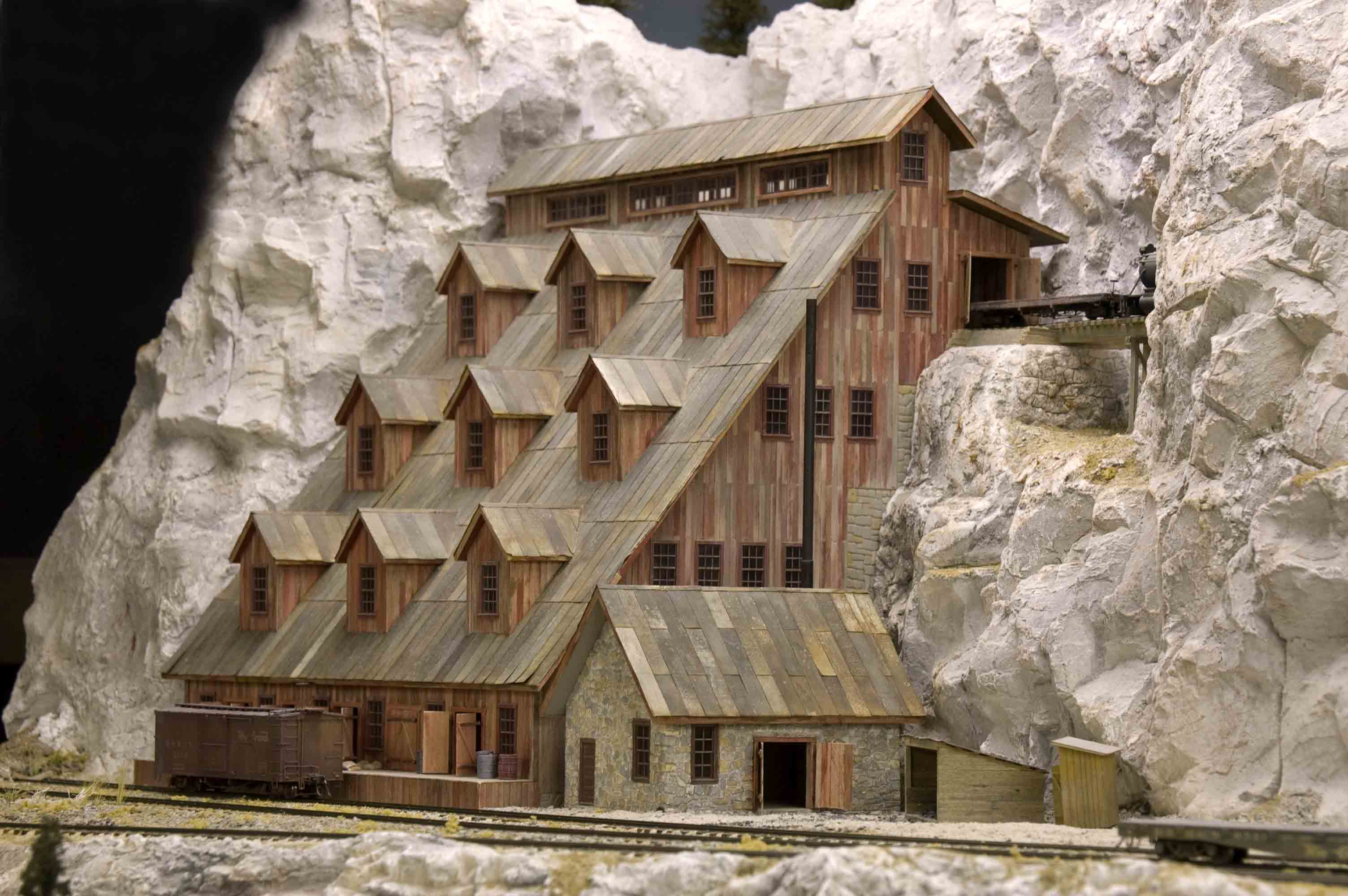 Many of the structures on the layout have been featured in product 